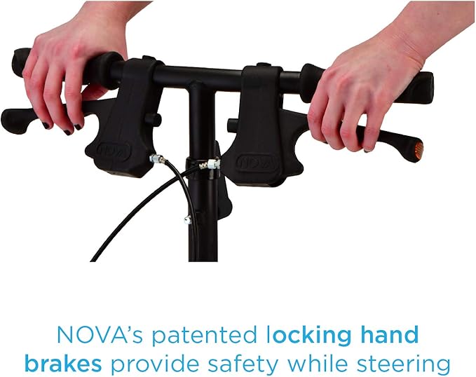 NOVA Medical Products Heavy Duty Knee Scooter, 400 lb Weight Capacity, Red
