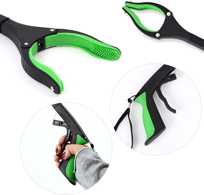 3 PCS 19/32/43'' Foldable Lightweight Pickup Stick, Heavy Duty Strong Grip Magnetic Tip Trash Picker, Rotating Claw Reacher Grabber Tools for Gravida Elderly Wheelchair Handicap Reaching Mobility Aids