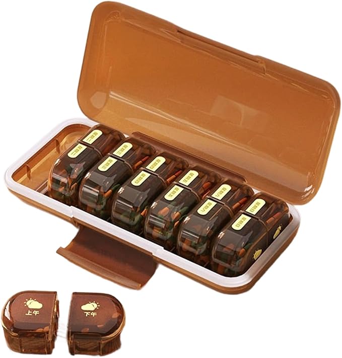 Travel Friendly Medicine Organizers Box 14 Removable Compartments for Business Trips Short Getaways MoistureProof Design Portable Box