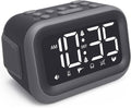 Acedeck Super Loud Alarm Clock: 115dB Dual Alarms and 6 Alarm Sounds for Heavy Sleepers - Adult Shift Workers in Bedroom or Daily Wake-Up Use - Gray