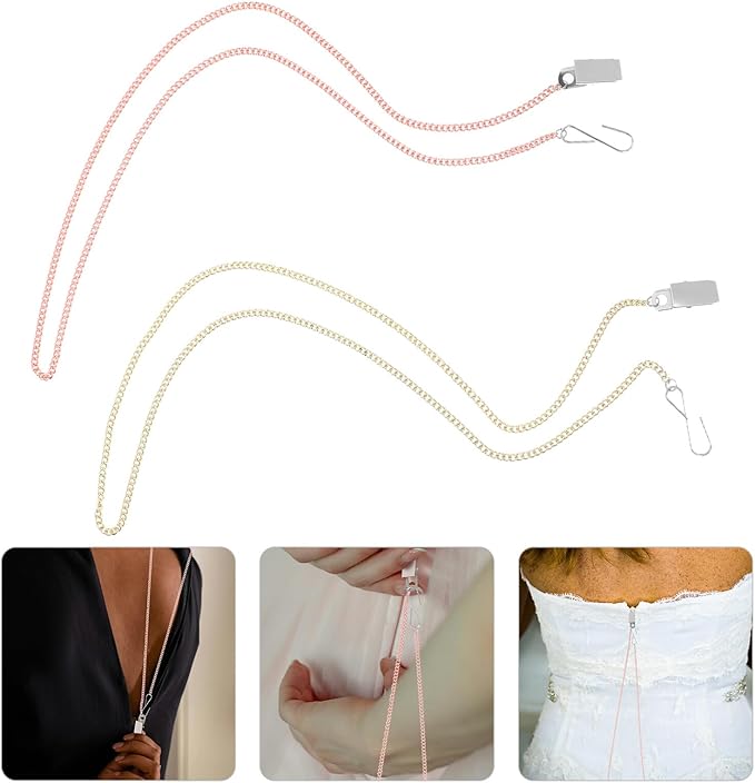 2pcs Zipper Puller Button Hook Dressing Aid Tool for Dresses and Boots, Universal Zipper Helper with Hook and Clip, Convenient Assist for Seniors, Pregnant Women,