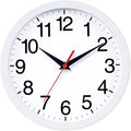 Rohioue Wall Clock Modern 10 Inch Battery Operated Silent Non Ticking Analog Clock Decorative for Bedroom Kitchen Bathroom Office Home (White)