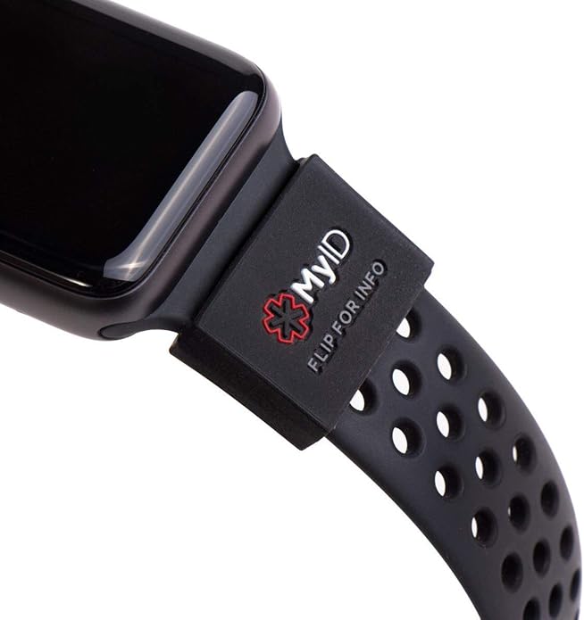 myID Medical ID Sleeve that Fits Apple Watch, Fitbit, Samsung Gear, Garmin and More