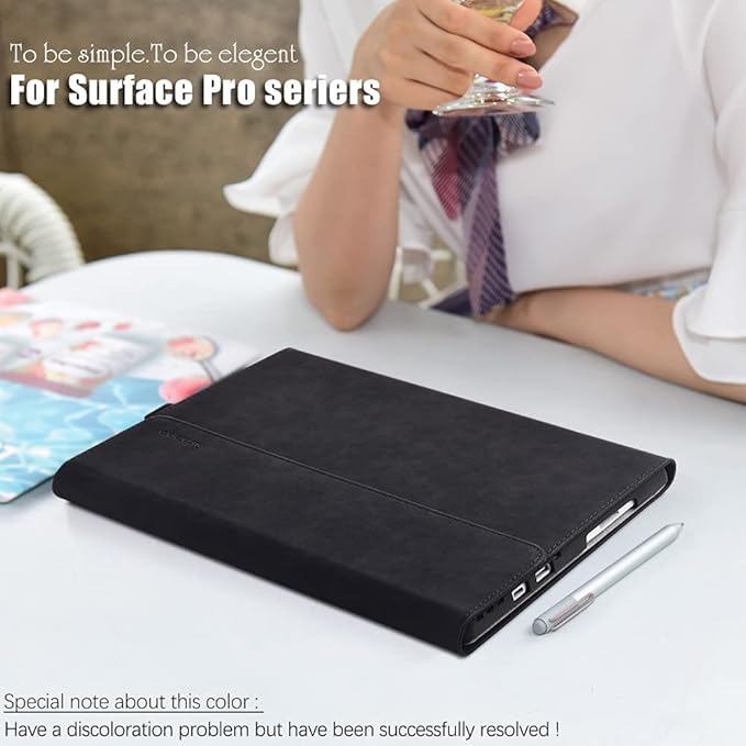 Case for Surface Pro 7 Plus/Pro 7 / Pro 6 / Pro 5 / Pro 4 with Stylus Holder, Multiple Angle Polyester Slim Lightweight Cover, Compatible with Type Cover Keyboard