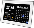 Focket Digital Clock with Date and Day, 10.1 Inch Large Display Touchscreen Calendar Clock 64 Alarms 64 Reminders, Dementia with Temperature Humidity for Elderly Seniors (US Plug)