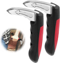 2 Pcs Car Assist Handle for Elderly, Multifunction Car Door Handle Assist, Vehicle Support Handles Seatbelt Cutter Portable Automotive Car Handle Assist Car Emergency Tool for Handicap (Red)