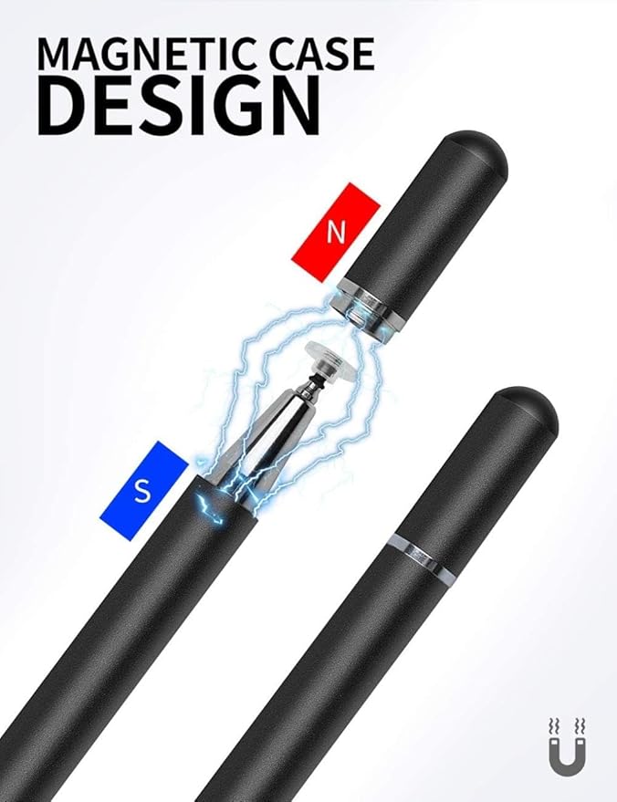 Stylus Touch Screen Pen Fiber Tip Compatible with Lively Jitterbug Smart4, Aluminum Lightweight Black
