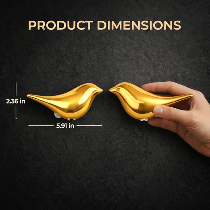 2-Pack Golden Bird Wall Light, Cordless Motion Sensor Wall Light Indoor, Rechargeable Battery Operated Night Light for Home Bedroom, Living Room, Gift for Mom