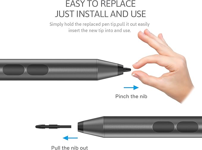 Stylus Pen for ASUS Touchscreen Devices, Active Digital Pen with Ultra-Fine Tip, 1024 Pressure Sensitivity, Palm Rejection for Precision Drawing and Writing