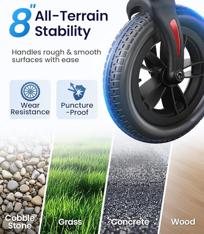 VOCIC 3 Wheel Walkers for Seniors,Z25 Pro Foldable Rollator with 8" Airless Tires & Non-Slip Tray, Cane Holder & Cup Holder, Lightweight Three Wheel Rolling Walker Height Adjustable, Supports 300 lbs