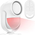 125dB Loud Motion Sensor Alarm with 328ft Remote Control (40ft PIR Detector, 3*AA Batteries), Indoor Wireless Infrared Security Motion Detector with Siren for Home/Shed, White