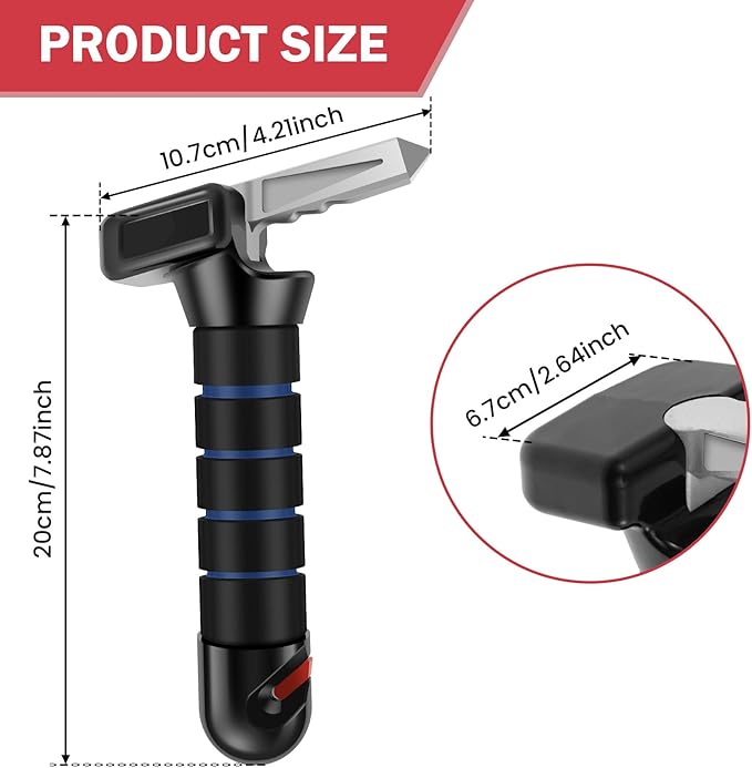 1/2 Pcs Car Handle Cane Stainless Steel Car Door Handle for Elderly Multifunctional Car Handle Assist Portable Car Door Latch Handle for Seniors and Handicapped QUZHEMA_US(blue)