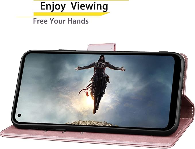 SUANPOT [RFID Blocking for Motorola Moto G Stylus 5G(Non 2022) with Wallet case Credit Card Holder,Flip Book PU Leather Shockproof Cover Cellphone Women Men for Moto G Stylus 5G Phone case(Rose Gold)