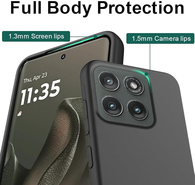 Custom Multi Photos Case for Motorola Moto Edge 2025-6.7 inch, Personalized Gift for Men Women, Customized Collage Text Picture Phone Cover, Soft Rubber Shockproof Protective Case, Black