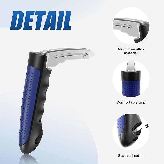 2Pcs Car Door Handle for Elderly, Portable Vehicle Support Handle, 3 in 1 Aluminium Car Handle Assist, Easy to Carry Space Saving Car Handle for Seniors and Handicapped