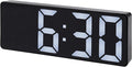 Large Digital Alarm Clock Big Numbers for Seniors & Visually Impaired, 3-Level Dimmable Brightness, Snooze, Used by Plugging for Bedroom, Office, Dorm 6.3" L x 1" W x 2.4" H White