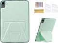 Dteck for iPad mini (A17 Pro), Mini 6 (6th Generation) 8.3" Slim Case with Kickstand/2 Screen Protector Films/Stylus, Ultra Thin Lightweight Solid Color PU Leather Protective Back Cover Shell, Green