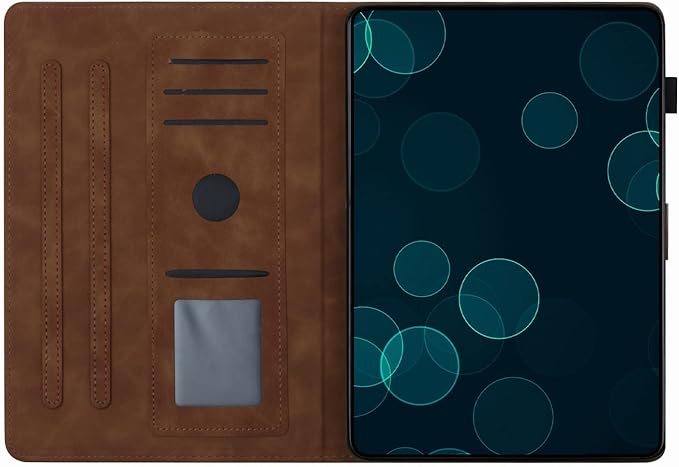 Dteck for Galaxy Tab S6 Lite (10.4") Tablet Case 2024/2022/2020 (SM-P620/P610), PU Leather Slim Folio Case with Auto Sleep Wake/Adjustable Stand, Lightweight Cute Butterfly Cover with Stylus (Brown)