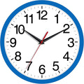 Rohioue Wall Clock Modern 8 Inch Battery Operated Silent Non Ticking Small Analog Clock Decorative for Bedroom Kitchen Bathroom Office Home (Blue)
