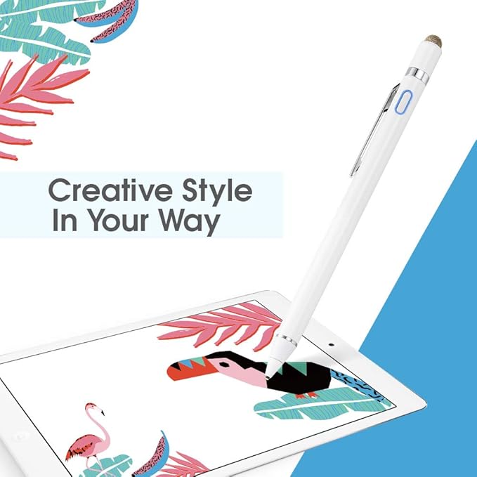 Active Electronic Pen for Asus ZenBook Pro 15 Stylus, EDIVIA Capacitive Digital Pencil with 1.5mm Ultra Fine Tip Stylus for Asus ZenBook Pro 15 Pens at Drawing and Writing, White