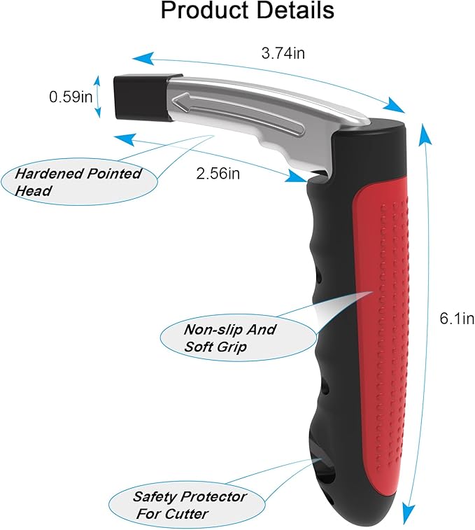 2Pack Multifunction Car Handle Assist for Elderly and Handicapped, 3 in 1 Automotive Door Assist Handle, Seatbelt Cutter, Window Breaker, Car Door Handle for Seniors