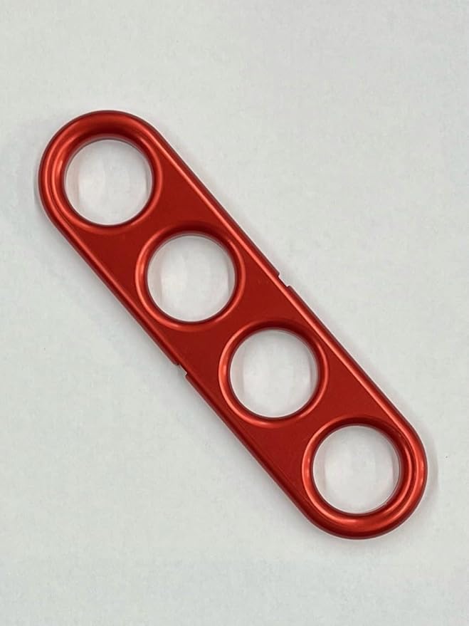 The Original, Automotive Door Closer Grip for Cars and Trucks, Easy to Install, Made in USA, 4 Finger, Aluminum, Anodized, Gold (Red)