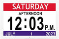 Digital Clock with Large Display, 12 Alarms & Adjustable Brightness, Calendar Function for Elderly & Seniors, Home, Office