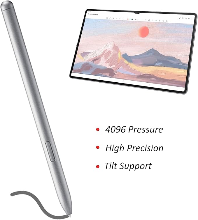 Galaxy Tab S10 Ultra S Pen for Samsung Galaxy Tab S10+/S10 Lite,Tab S10 Ultra Stylus Pen Replacement for Galaxy Tab S10 Ultra/S10 Plus/S10 Lite All Versions S Pen with Nibs(Silver)