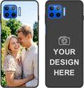 Custom Phone Case for Motorola Moto G 5G Plus, Design Your Personalized Photo Logo Name Phone Cover, Slim Soft TPU Lightweight Silicone Black Case, Customized Gift for Birthday Christmas