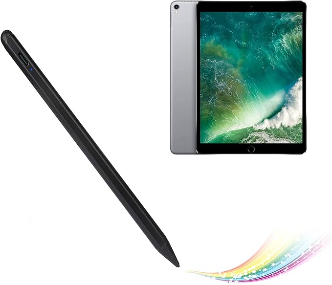 Electronic Stylus for iPad Pro 10.5" Pencil,Active Capacitive Pencil Compatible with Apple iPad Pro 10.5-inch Stylus Pens,Good on Drawing and Writing Type-C Rechargeable Pen, Black