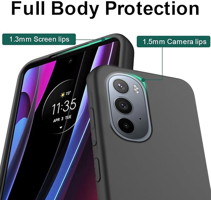 Custom Phone Case for Motorola Moto Edge Plus/Edge+ 2022, Design Your Personalized Photo Logo Name Phone Cover, Slim Soft TPU Lightweight Silicone Black Case, Customized Gift for Birthday Christmas