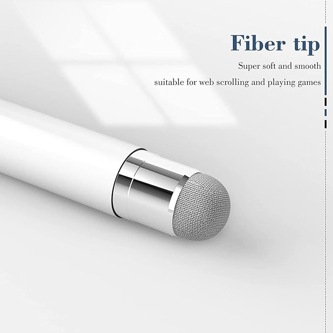 Stylus for Compatible with Samsung Galaxy S25/S24/S23/S22/S21/S20/FE/Plus Phones - Touch Screen Pen Fiber Tip Aluminum Lightweight White