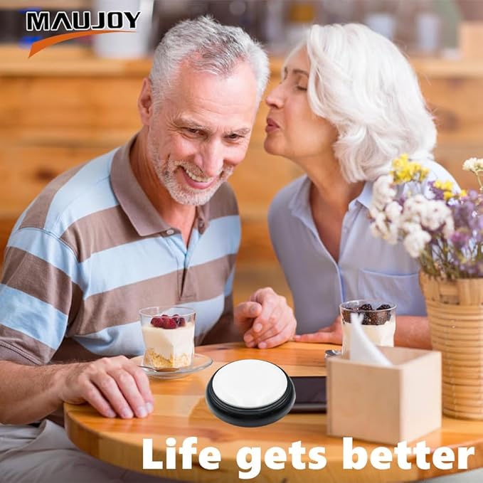 Large Talking Button Clock, Talking Alarm Clock Tells Time, Day and Date, Talking Alarm Clock with Volume Control, Alarm Gift for Clock for Mother,Father,Seniors,Elderly,Blind People