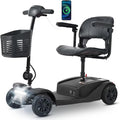 Mobility Scooter for Adults&Seniors - Electric Powered Wheelchair Device - 400 lb Capacity Compact Heavy Duty Mobile for Travel, Adults, Elderly - Long Range Power Extended Battery -Black