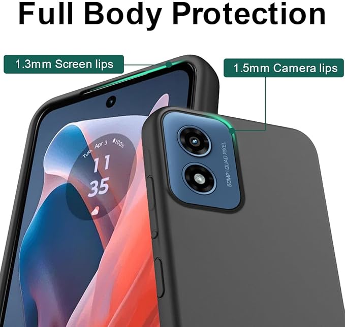 Personalized Picture Case for Motorola Moto G Play 2024 Customized Name Initials Phone Cover, Custom Multi-Picture Collage Shock-Resistant Soft Protective TPU Case, Gifts for Mother's Day, Black