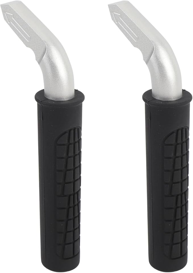 2PCS Car Door Assist Handles, Non Slip Silicone Grip Automotive Grab Support Bar, Ergonomic Portable Handle for Seniors and Mobility Assistance with Aluminum Alloy Frame for Most (Black)