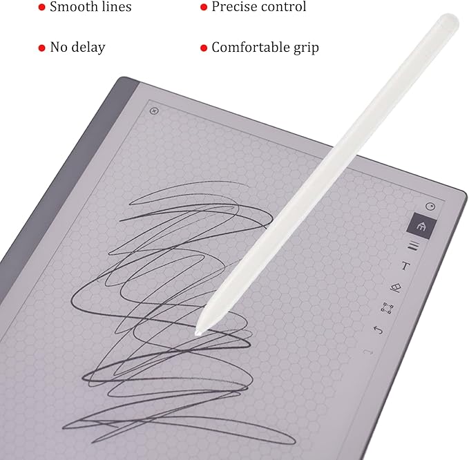 Pen Compatible with Remarkable 2 Replacement Pen Compatible with Remarkable2,4096 Levels of Pressure Sensitivity,Palm Rejection Includes 5 Pen Tips(White)