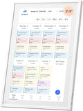 Mezed 21.5" Smart Digital Calendar, Meal Schedule, Duty Chart, HD Smart Touch Screen Home Interactive Electron Calender - Built-in Digital Photo Frame Function, Wall-Mountable