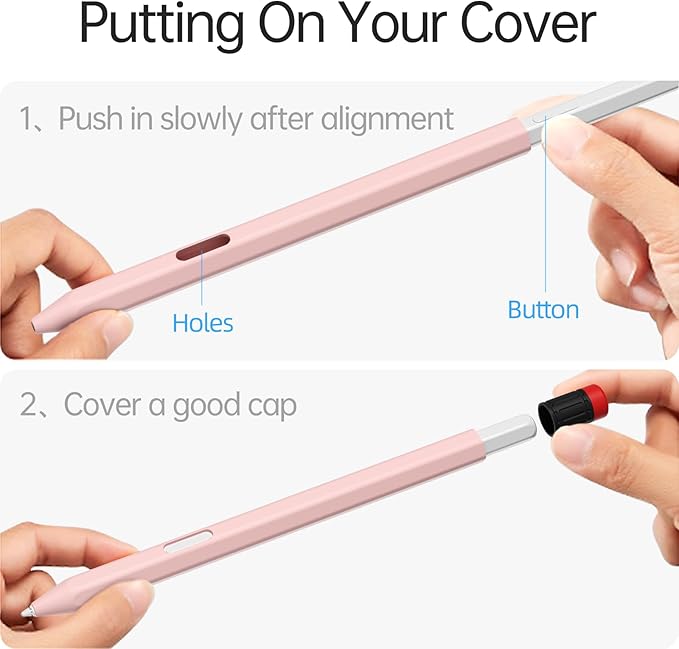 AZF Compatible with Samsung Galaxy Tab S Pen S11/S11 Ultra S Pen Case,Classic Design Silicone Protective Sleeve, Anti-Slip, Drop-Resistant Comfortable gripSupport Magnetic Charging. (Pink)