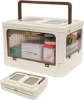 3-Tier Medicine Organizer - Portable Medicine Storage Box Cabinet with Handle, Large Capacity Collapsible First Aid Box with Wheels, Removable Tray Multipurpose Pill Container for Home