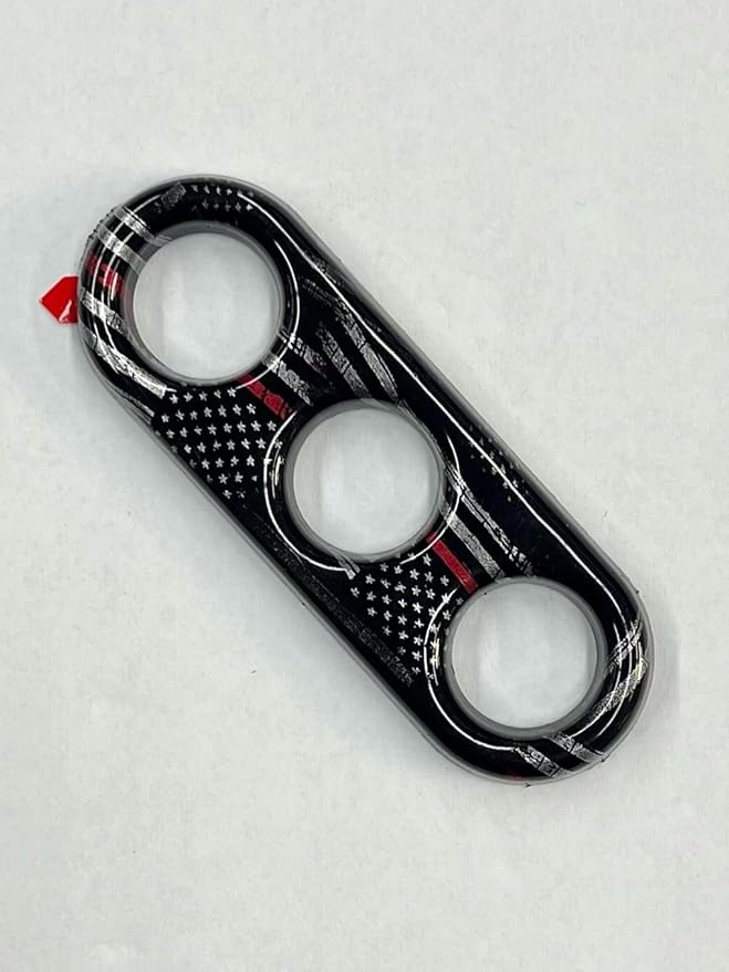The Original, Automotive Door Closer Grip for Cars and Trucks, Easy to Install, Made in USA, (3-Hole, Hydrodip) (Redline American Flag)