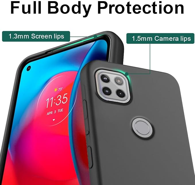 Custom Phone Case for Motorola Moto G 5G, Design Your Personalized Photo Logo Name Phone Cover, Slim Soft TPU Lightweight Silicone Black Case, Customized Gift for Birthday Christmas