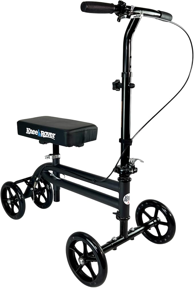 KneeRover Economy Knee Scooter Steerable Knee Walker for Adults for Foot Surgery, Broken Ankle, Foot Injuries - Foldable Knee Rover Scooter for Broken Foot Injured Leg Crutch (Blue)