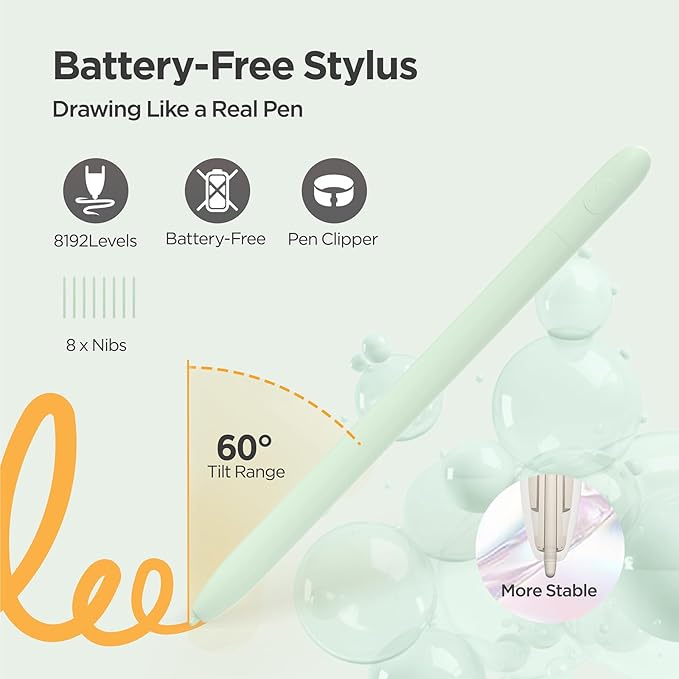 Drawing Tablet for Android Phone with 6 Hot Keys，UGEE Q6 6.5x4 inch Art Tablet with 8192Levels Battery-Free Stylus，Drawing Pad Compatible with Mac/Windows/Chrome for Drawing/Online Class/Office Notes