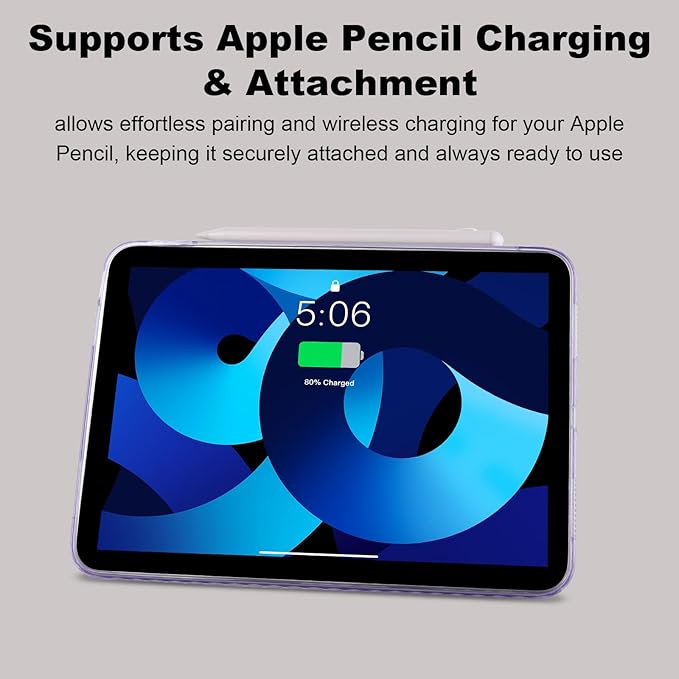 Dteck for Apple iPad Pro 13-inch (M4/M5) 2024/2025 Release Slim PU Leather Case with Stand Function, Easy to Charge Pencil, Lightweight Protective Stylish Cute Thin Tablet Back Cover Shell, Purple