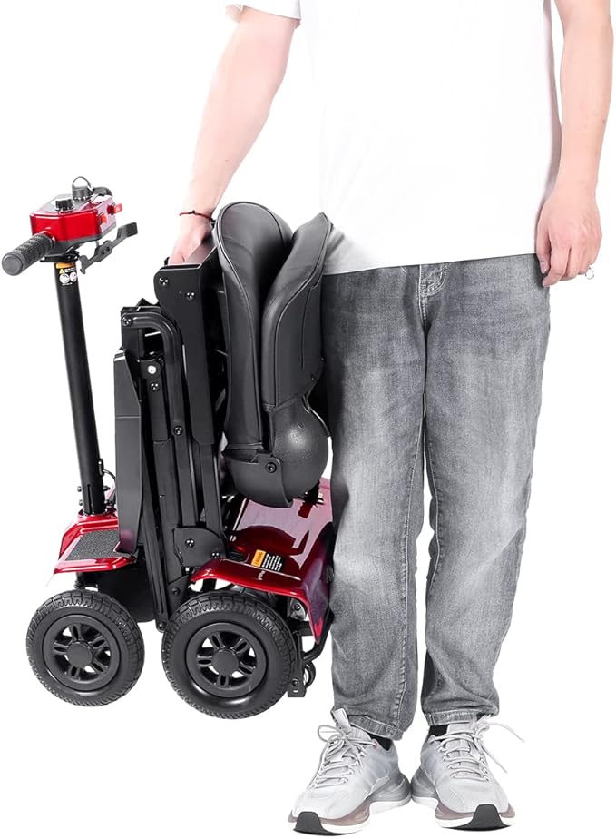Rubicon FX70 Automatic Foldable Mobility Scooter for Adults, One Click Fold and Unfold, with Longest Range, Heavy-Duty, 4 Wheel Scooter with Lithium Battery. (Model1)
