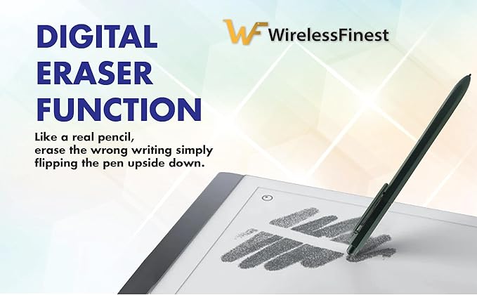 EMR Stylus With Eraser Pencil For Remarkable 2 Pen Wacom One Drawing Tablets Onynx Boox Scribe Supernote EMR Devices + Extra Titanium Alloy Metal Tips Nib + Palm Rejection & Tilt Support+4096 Pressure
