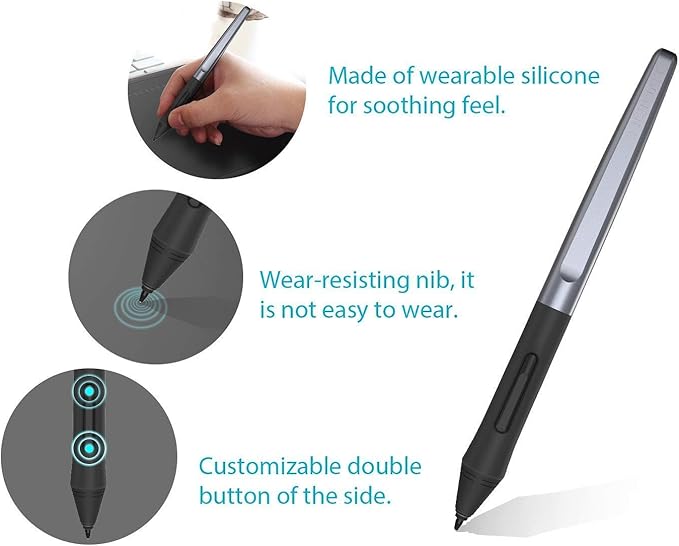 HUION PW100 Battery-Free Stylus for Huion Inspiroy H640P H950P H1060P H610Pro V2 HS610 HS64 H420X H580X H610X Graphics Tablet