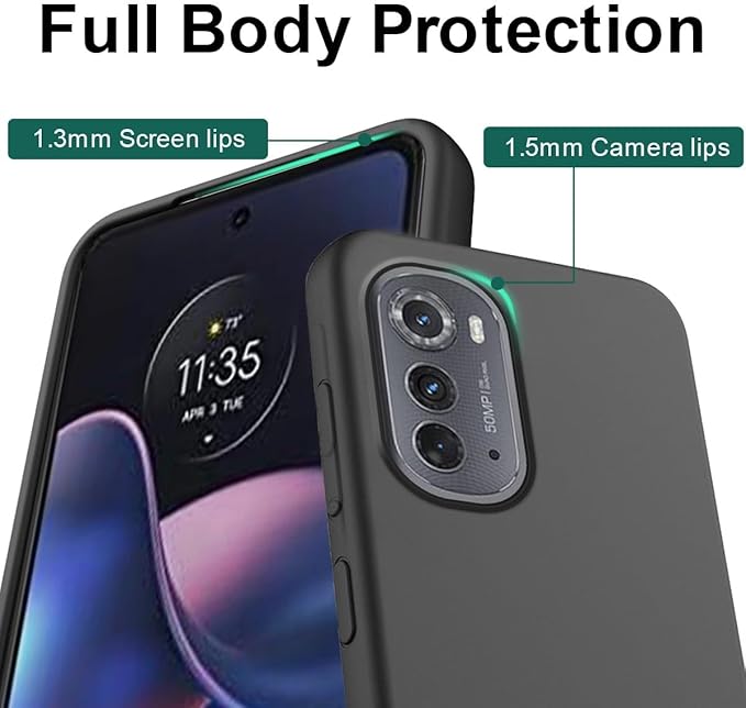 Design Your Own Case for Motorola Moto Edge 2022, Custom Personalized Photo Collage Text Cover, Customized Picture Shockproof Protective Soft Slim Silicone Case, Gift for Birthday, Black