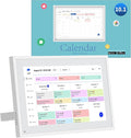 10.1 Inch Digital Calendar with Chore Rewards – Smart Electronic Family Organizer, Touchscreen, Meal Planner & Photo Frame, Syncs with Google/iCloud, for Wall or Desk, White